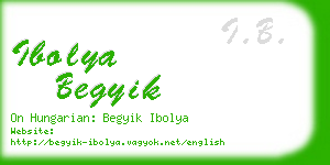 ibolya begyik business card